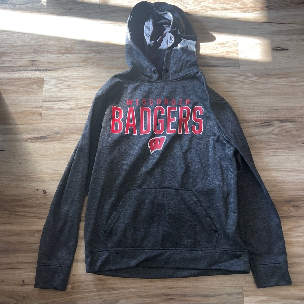 Top of the World Wisconsin Badgers Gray Hoodie
